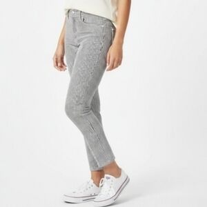 Lauren Ralph Lauren Black White Striped Skinny Jeans Size 2